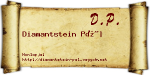 Diamantstein Pál névjegykártya